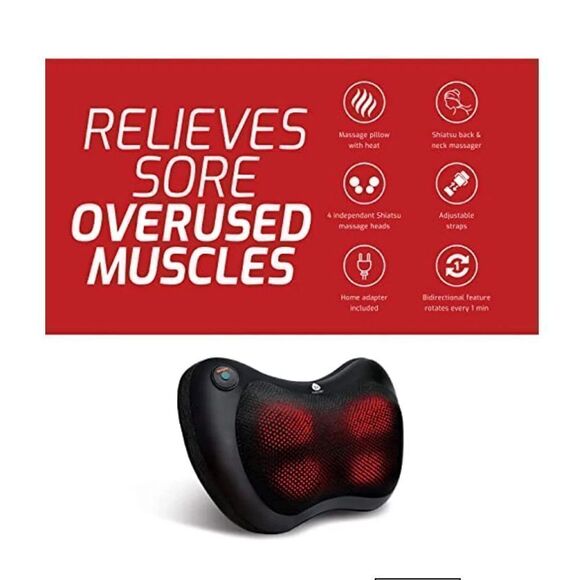 Pursonic Shiatsu Neck & Back Massager in Black, New in Box! - Picture 10 of 12